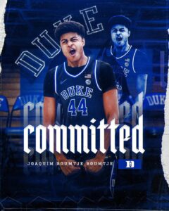 Blessed and excited to announce my commitment to the Duke Blue Devils for next season! Thank you
